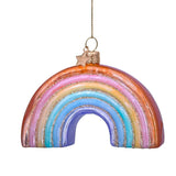 Vondels Ornament Rainbow – mundblæst glaspynt i multi soft color, H6 cm