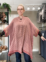 Feminin Cofur Diva silketunika rødmønstret onesize