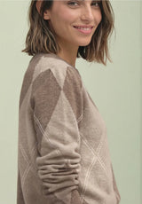 Street One Cosy Sweater meleret damestrik