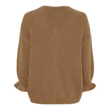 Juliana Knit 2413 fra Marta du Château – camel cardigan med 3/4-ærmer og knapper