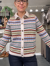 Mansted Faulkner cardigan med Fair Isle mønster