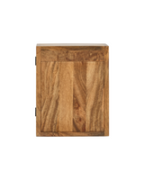 House Doctor HDMontre kasse til ophæng i naturligt mangotræ med hærdet glas, 2 hylder, 51×40×26 cm