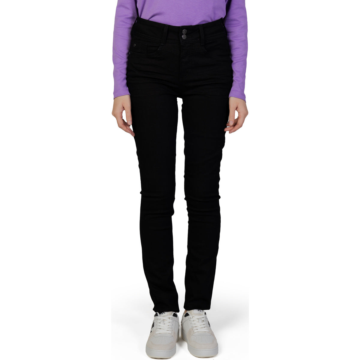 Street One York HW jeans i sort – model 376539 med høj talje og stretch
