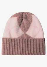 Beanie Argyle Knit fra Street One med ribstrikkede detaljer