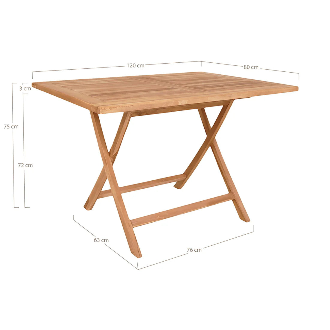 Oviedo spisebord i teak 120x80 cm fra House Nordic