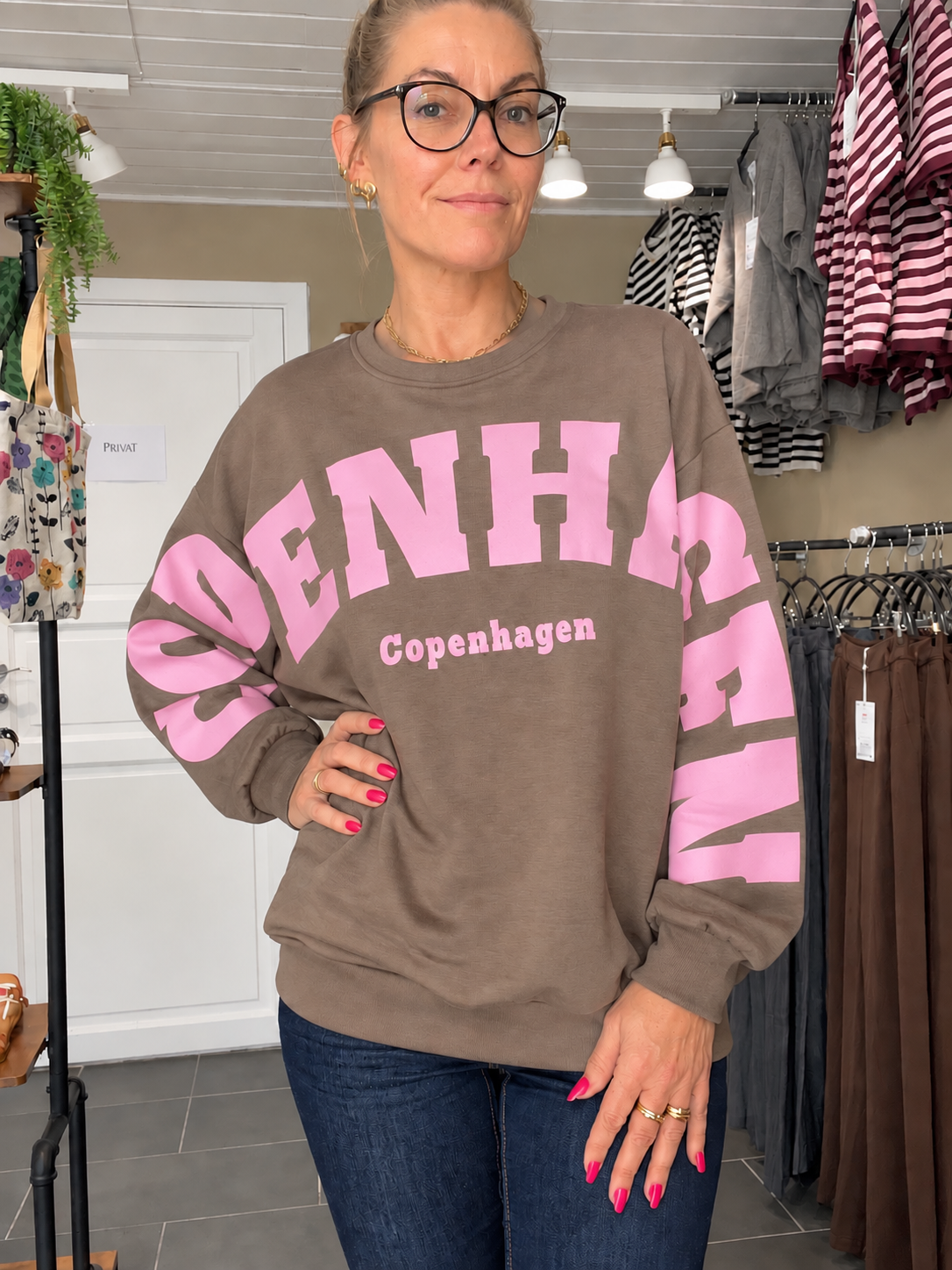 Marta du Chateau Hibiscus Sweatshirt 22659 Fango