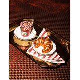 Vondels Ornament Croissant – mundblæst og håndmalet glaspynt i guld, H8 cm