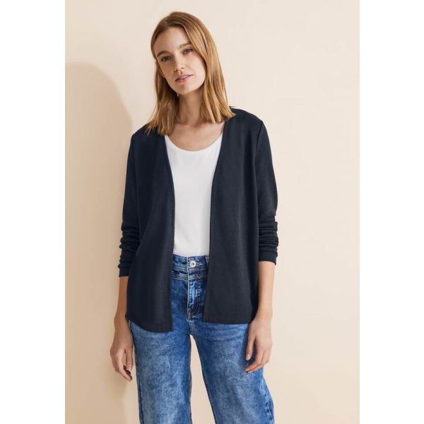 Street One Nette Summer Knit Cardigan i Deep Blue – model 321103