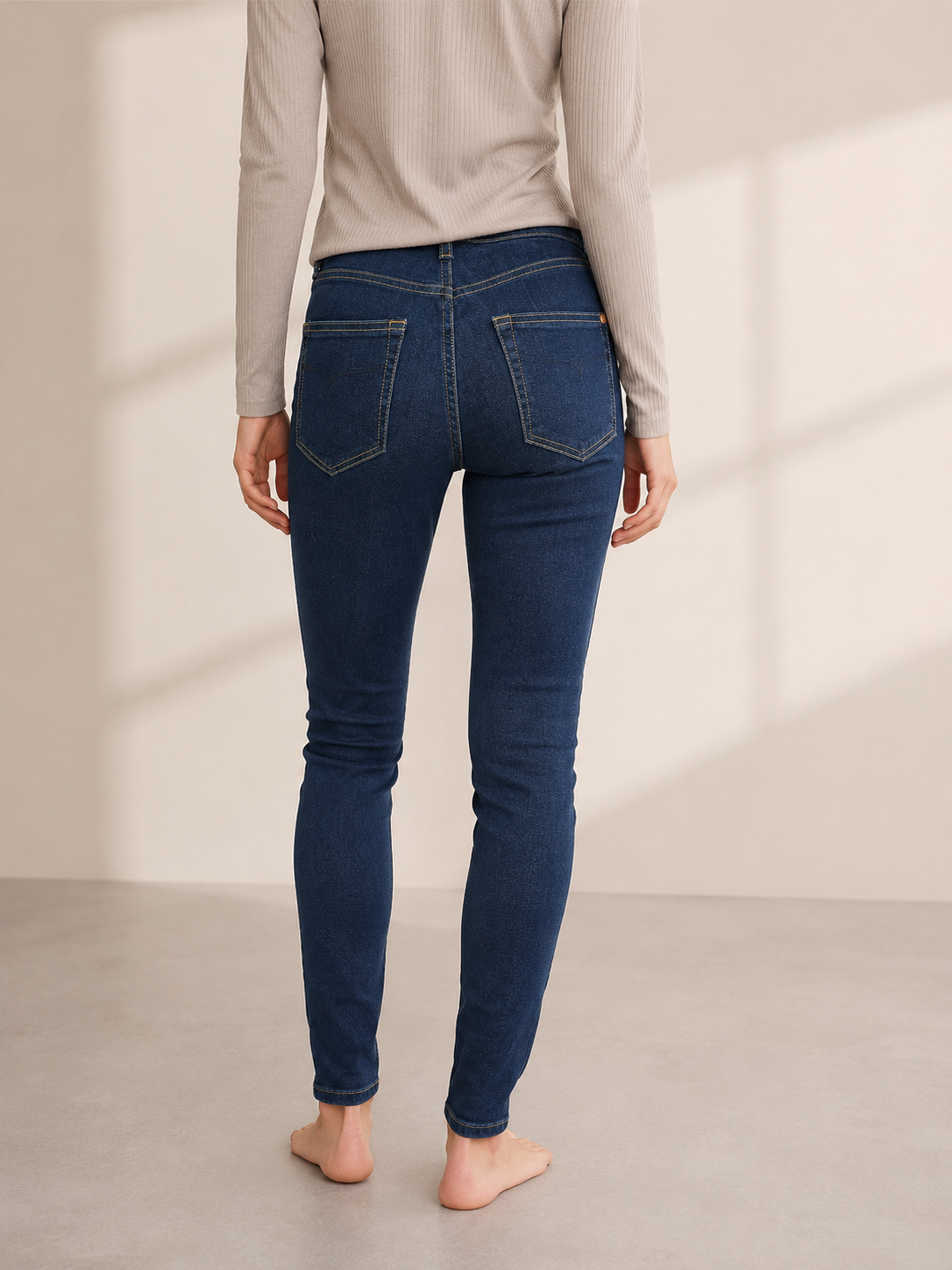 Jonny Q Debbie Jeans – P1399 X-Fit Stretch i Mørk Denim (Raw)