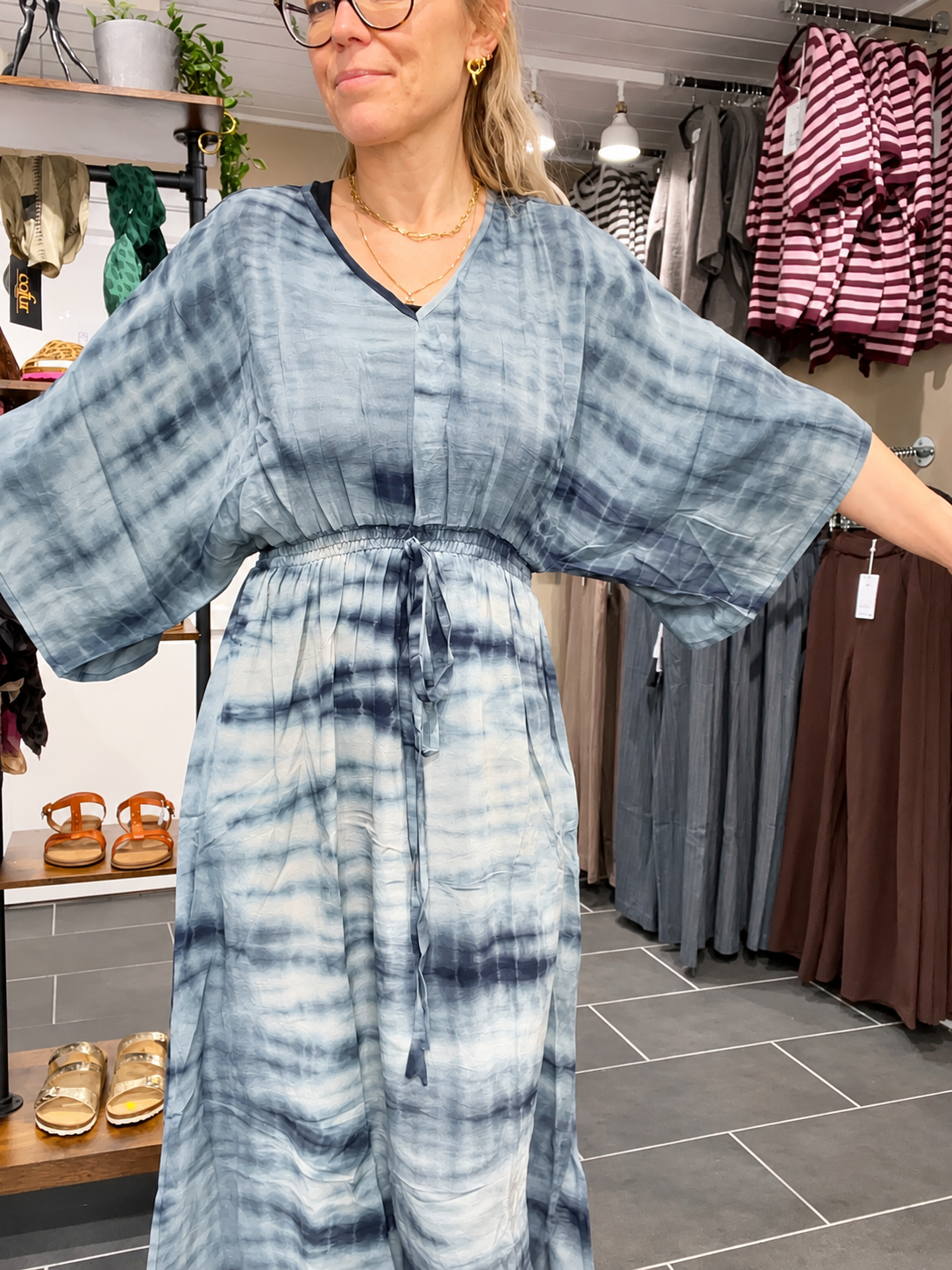 Cofur Lombok Dress S27 – grå tie-dye