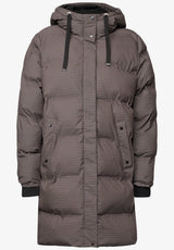 Street One Auburn Brown lang jakke med hætte