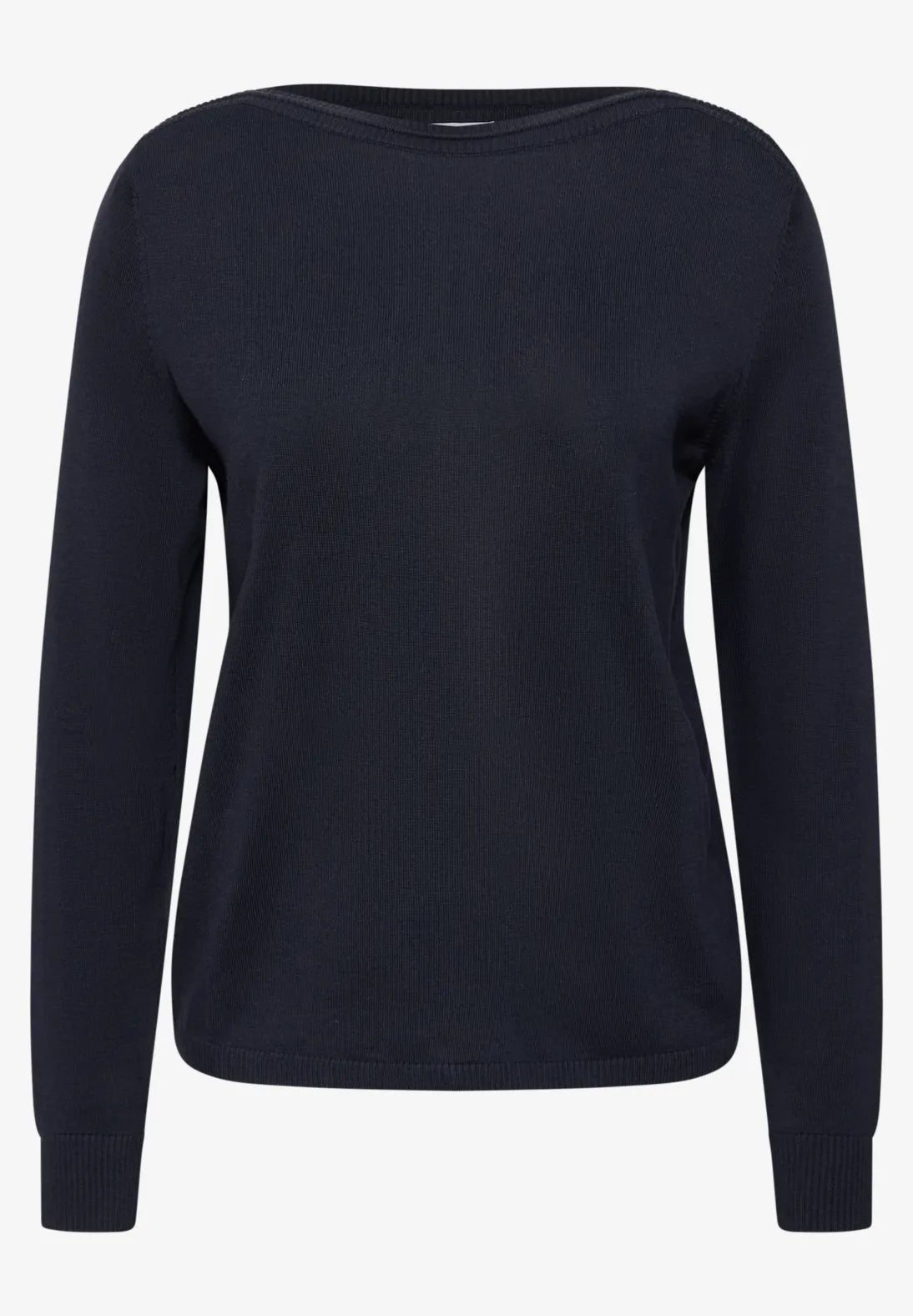 Street One Basic U-Boat Sweater i Indigo Night