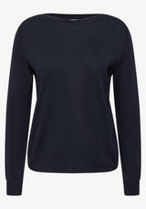 Street One Basic U-Boat Sweater i Indigo Night