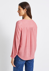 Melange tunika-bluse fra Street One – ryg og pasform
