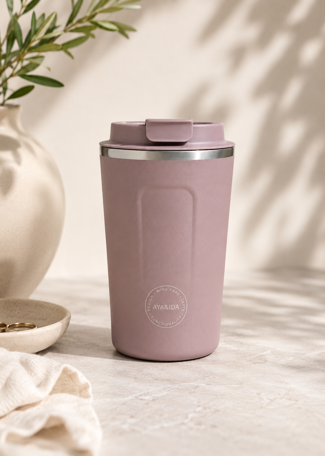 CUP2GO Termokop 380 ml Dusty Rose fra AYA&IDA