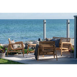 Loungesæt teak natur til have og terrasse