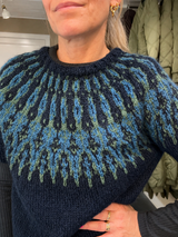 Balustrik kortærmet sweater i norsk uld med nordisk mønster
