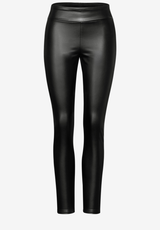 Street One - PU læderlook leggings - sort