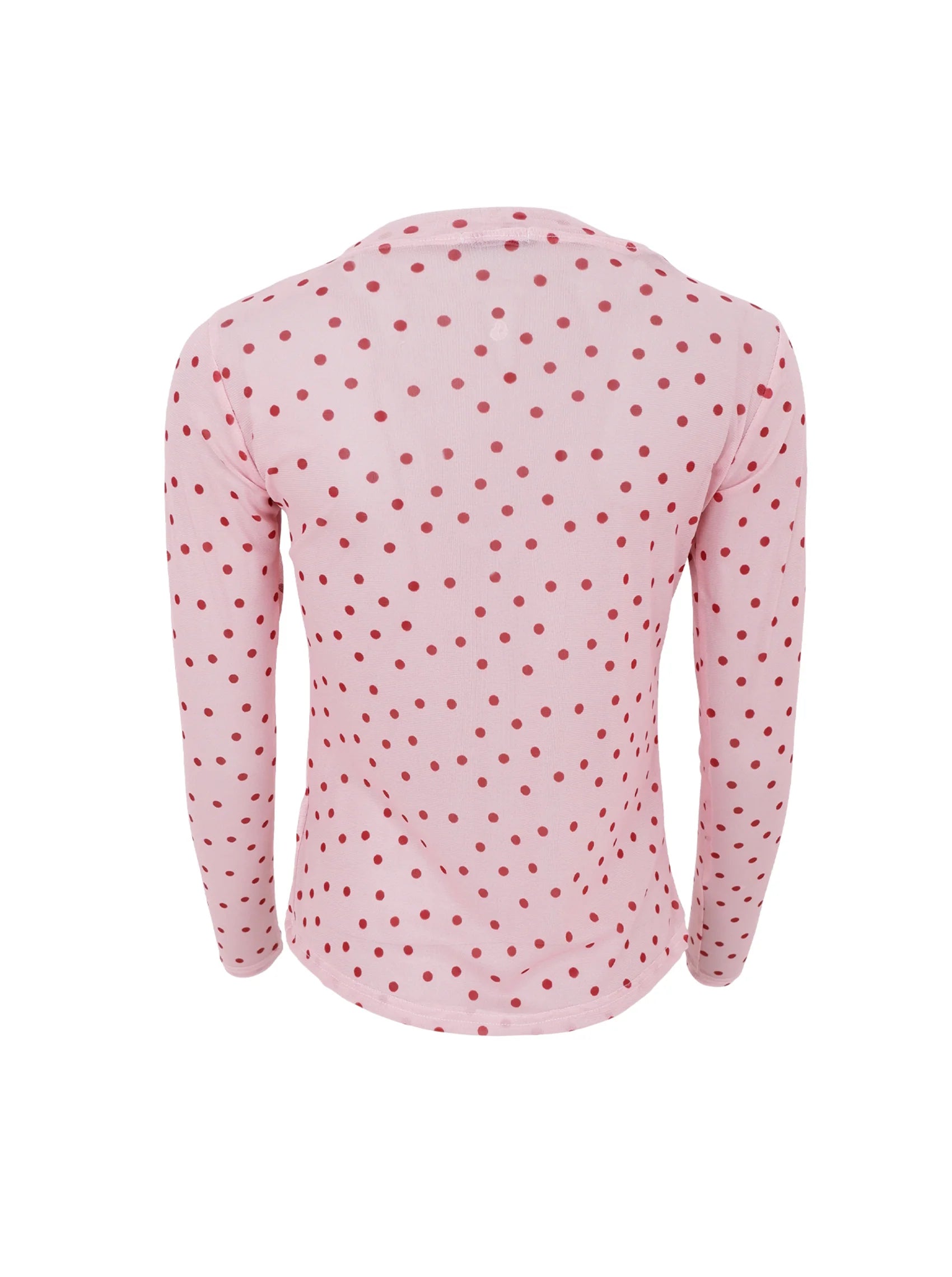 Mesh bluse dame fra Black Colour Annie rose dot med lange ærmer