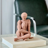 Dekorationsfigur kvinde brun stentøj design