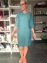 Safa Dress – Figursyet Hørkjole – Emerald Green – GR Nature