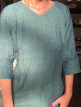 Safa Dress – Figursyet Hørkjole – Emerald Green – GR Nature
