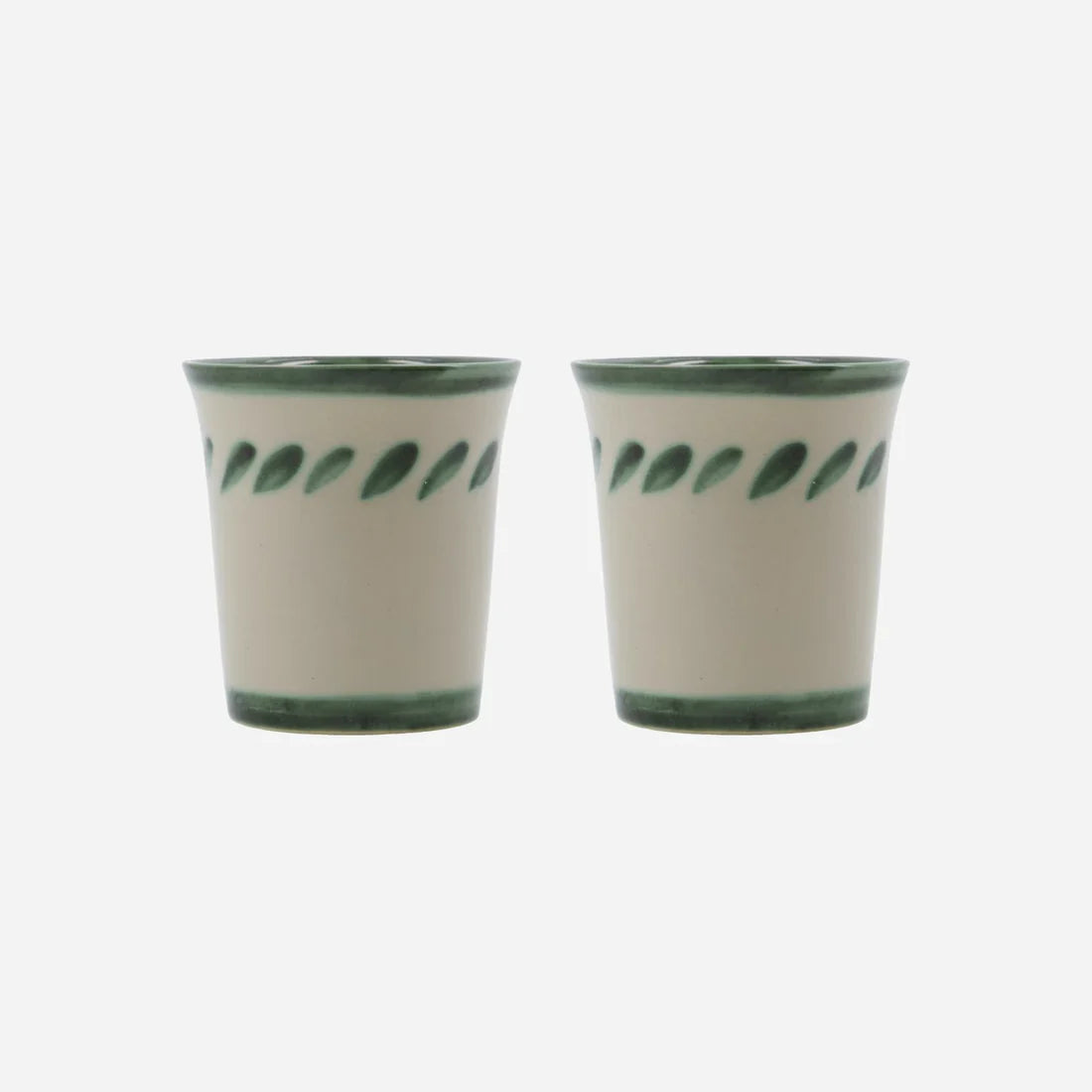 House Doctor krus grøn kaffekop keramik