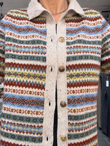 Faulkner cardigan i kraftig jacquardstrik fra Mansted