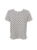 Feminin t-shirt med hjerteprint fra Black Colour