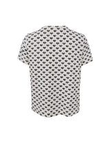 Black Colour t-shirt med feminint design