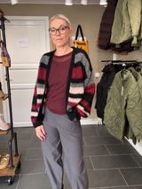 Black Colour Lina Striped Cardigan Onesize