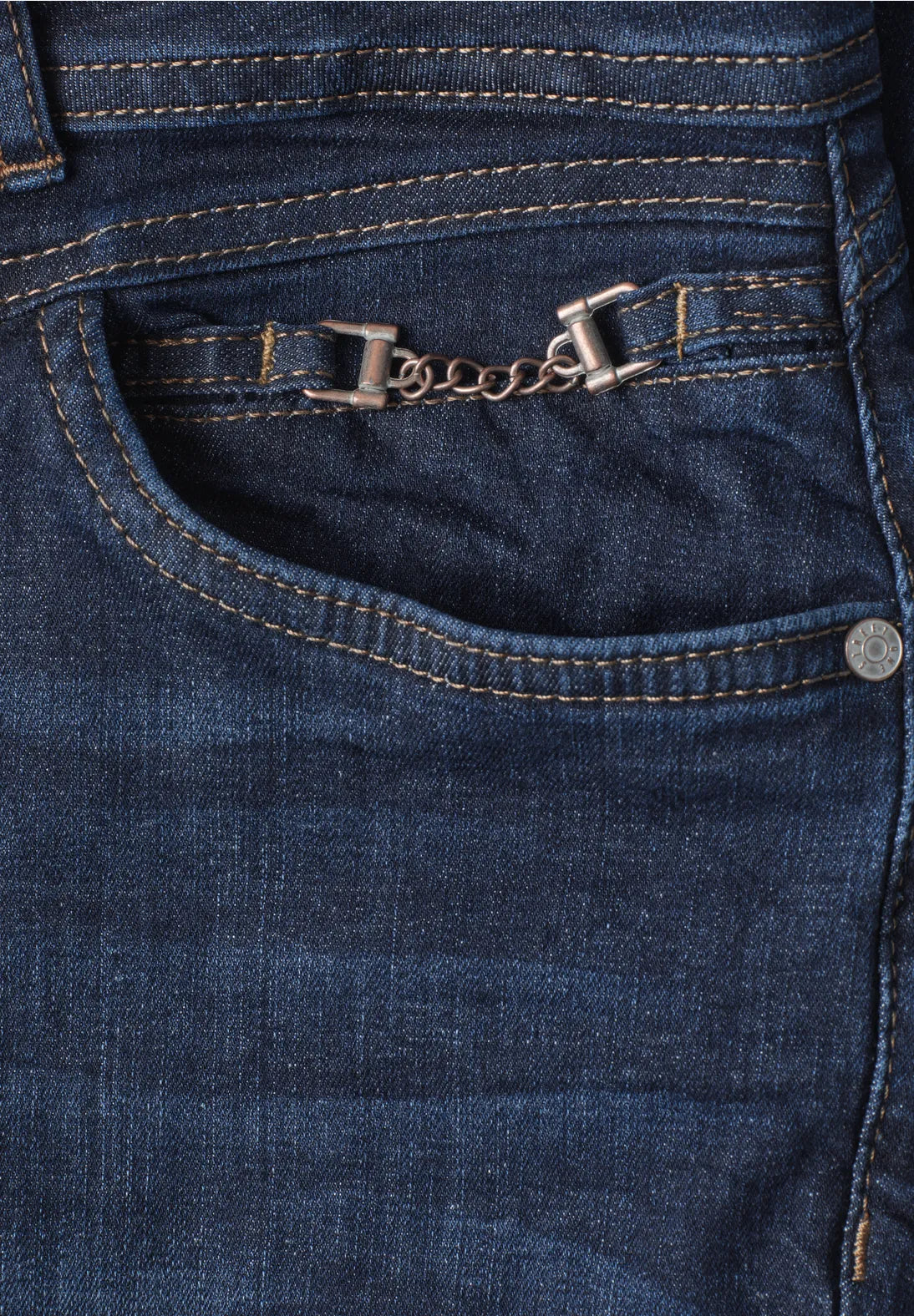 Street One Dark Blue damejeans med turn-up detaljer