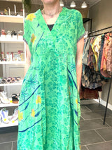 Casual Dress fra Cofur i klar grøn sari silke