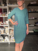 Safa Dress – Figursyet Hørkjole – Emerald Green – GR Nature