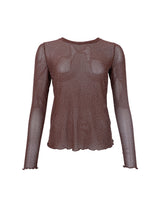 Black Colour Alexis Coffee meshbluse til lag på lag