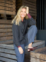 Beverly 41010 cropped barrel bukser i grå