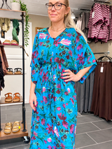 Cofur Lombok Dress S27 – dyb turkis blomstret