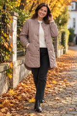 VILA VITATE L/S QUILT JACKET 14112046 – Taupe Grey