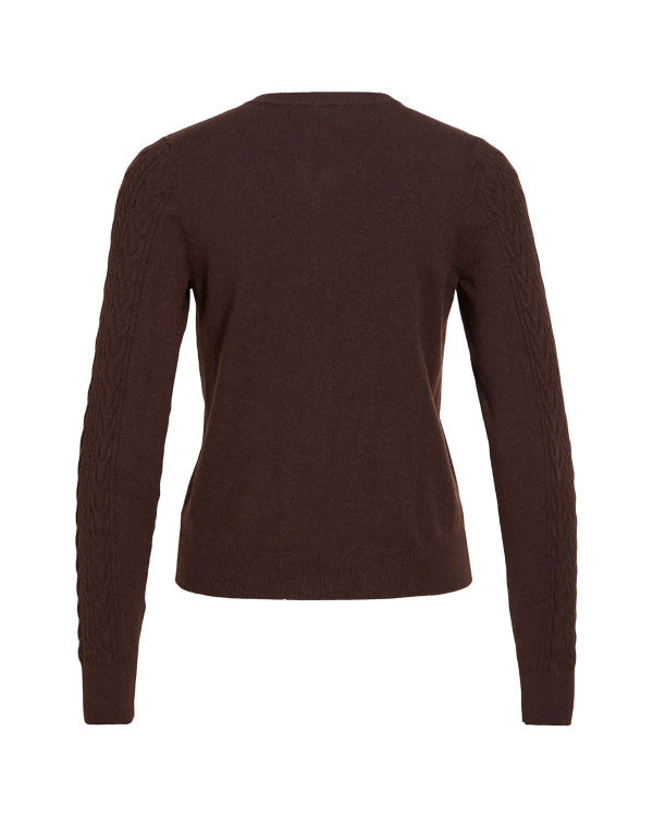 VILA VIKERRY 14115309 Coffee Bean cardigan til dame