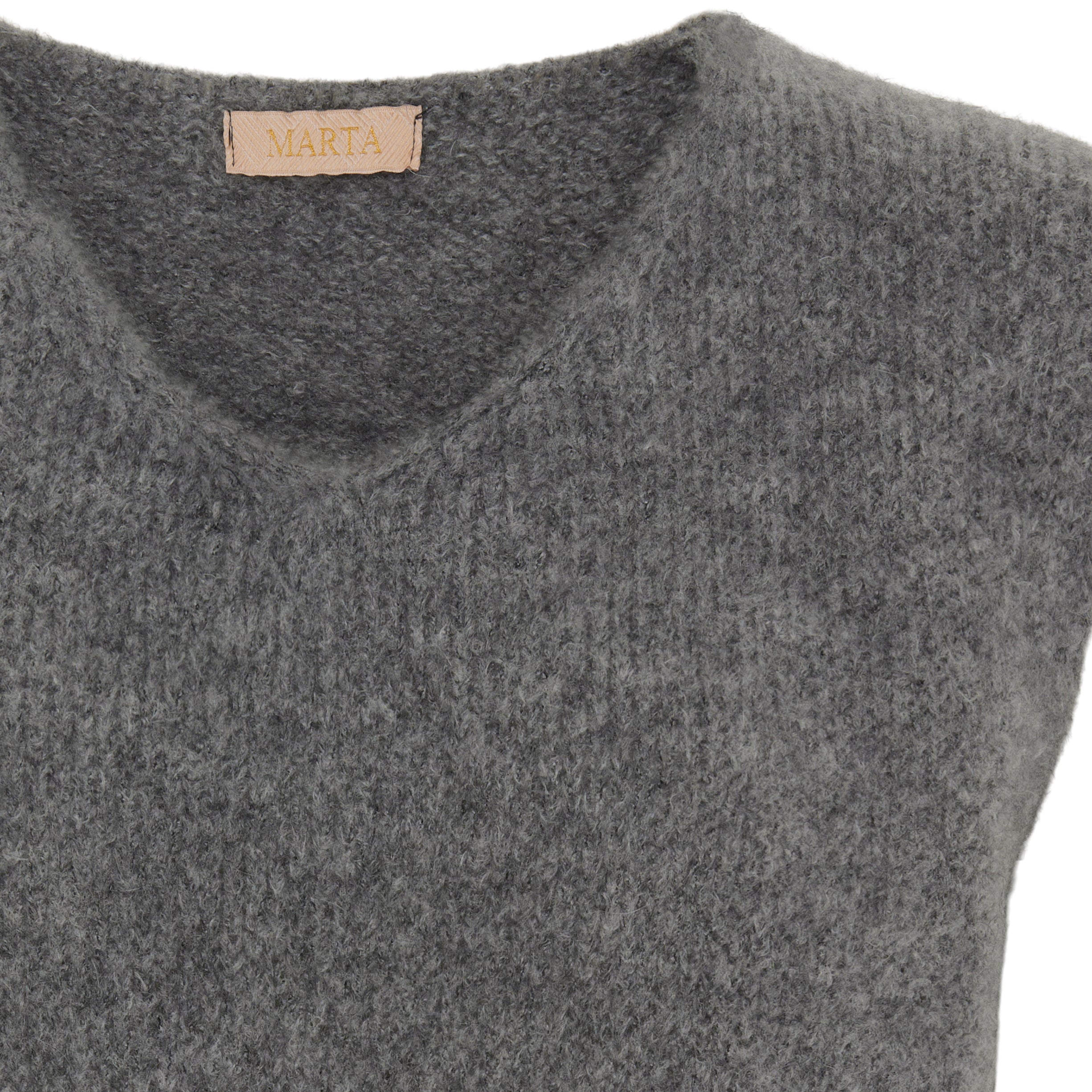 MdcMarlene strikvest – mohair mix, detalje