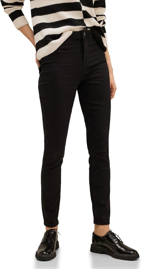 Street One BF Denim Jeggings 376799 i sort – high waist og skinny stretch
