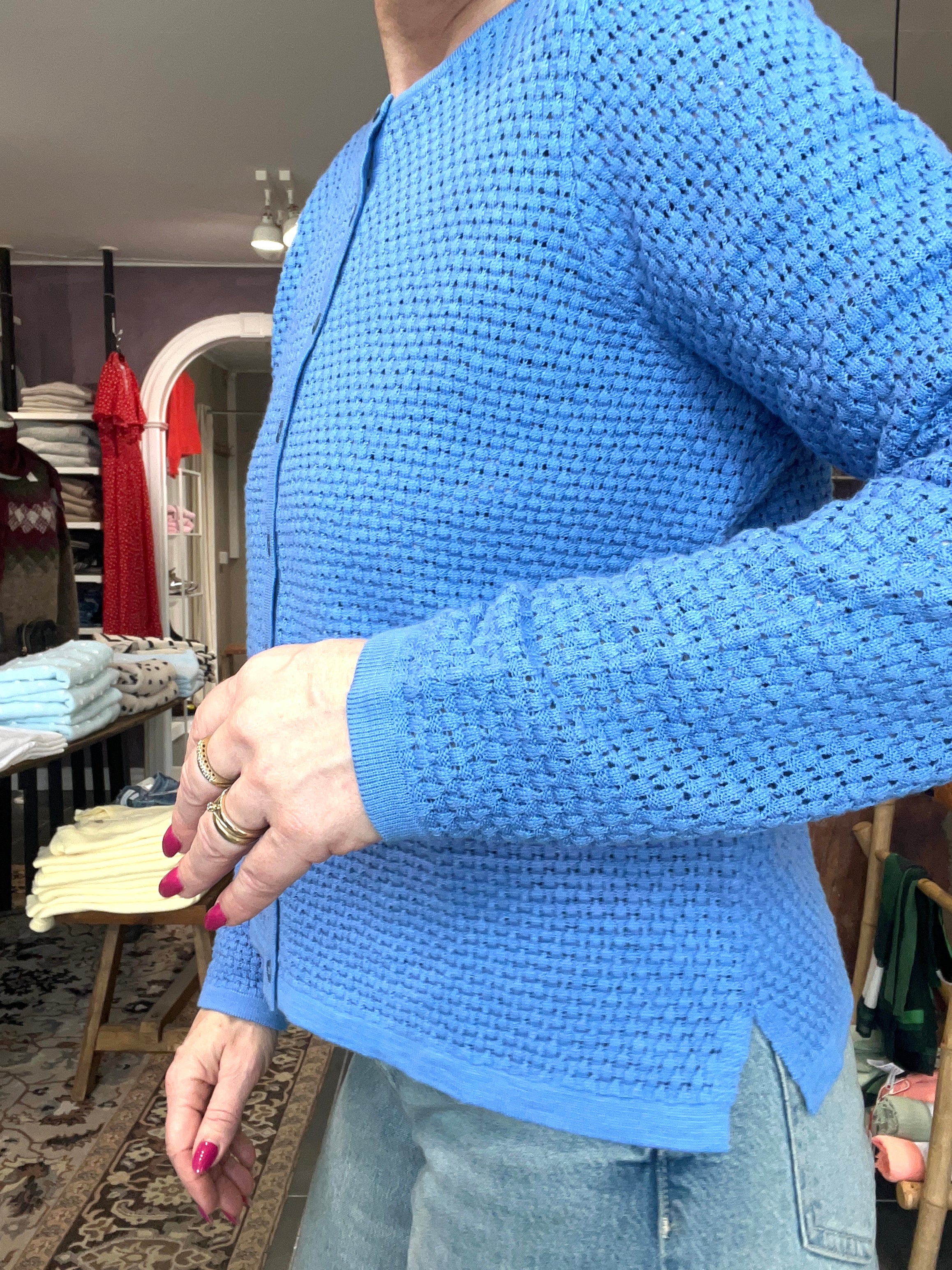 Mansted bomulds cardigan dame