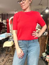 VILA VIDALO O-NECK S/S Knit Top 14084421 – Hibiscus
