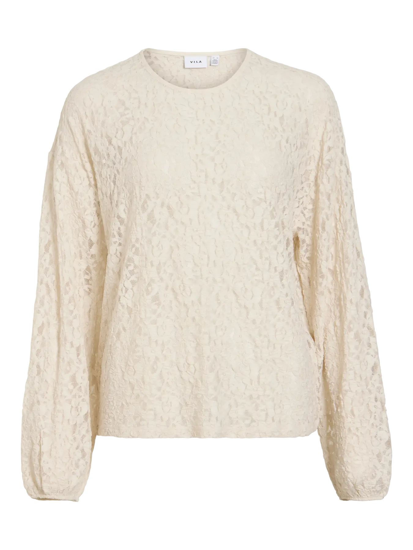 VILA VIALDEIA Birch Lace Knit top til dame