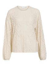 VILA VIALDEIA Birch Lace Knit top til dame
