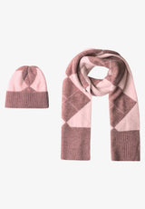 Street One Argyle Knit strikhue med behagelig stretch og ribstrik
