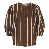 Marta du Château Evelina Shirt 58130M – Brown Stripe, front