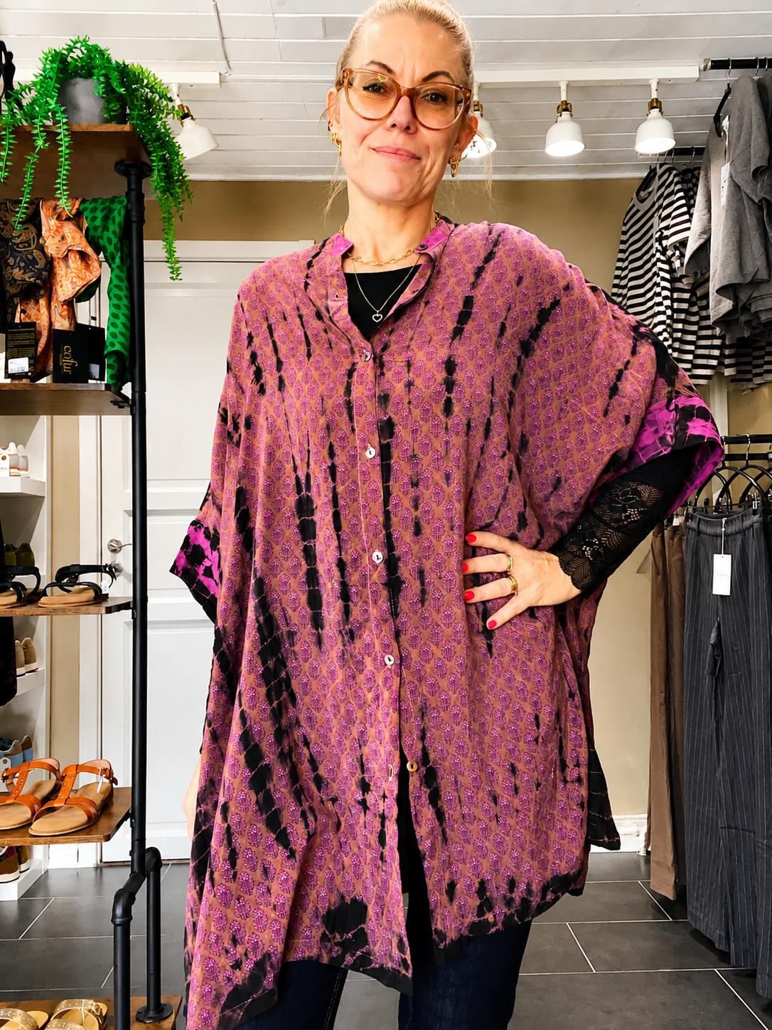 Cofur Diva Tunika rosa bordeaux onesize til dame