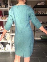 Safa Dress – Figursyet Hørkjole – Emerald Green – GR Nature