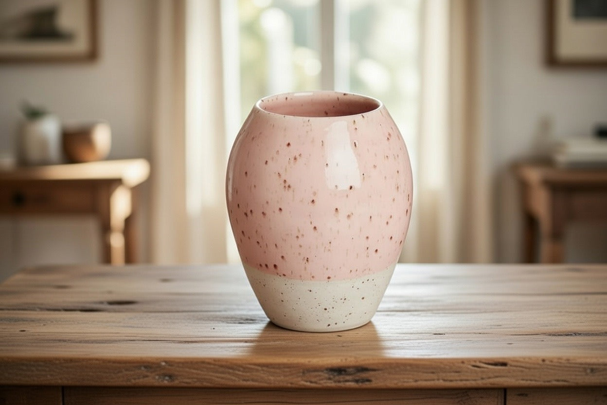 Bryllupsvase i keramik – Pink | Vangs Keramiske Værksted